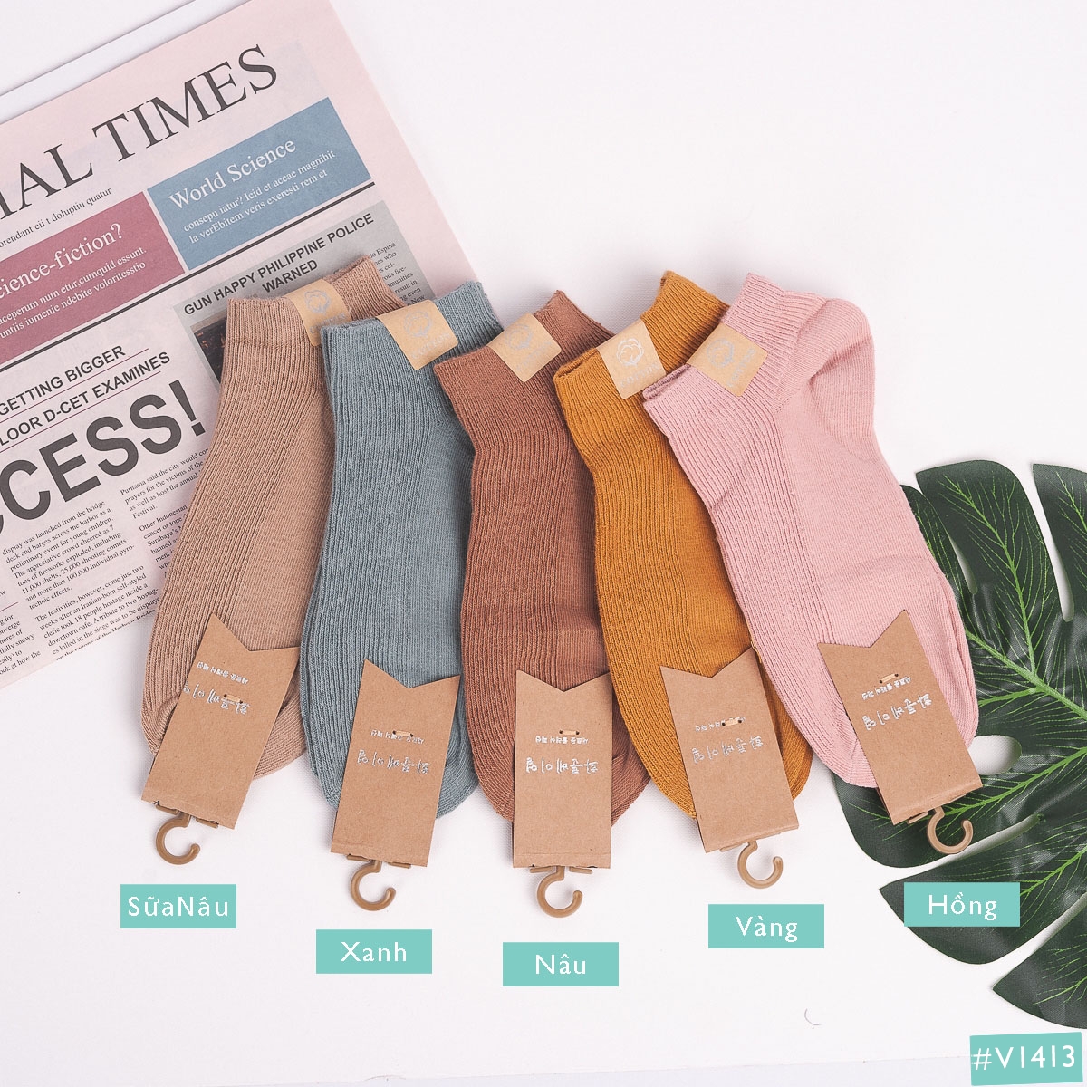 vớ hàn quốc chất liệu len gân được sử dụng trong mùa lạnh