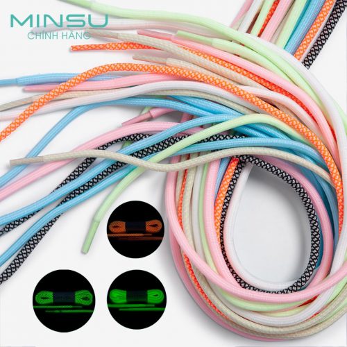 Dây Giày Tròn Phát Sáng Dạ Quang Cao Cấp MINSU 