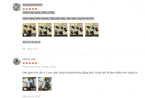 Đánh giá khách hàng dây giày MINSU