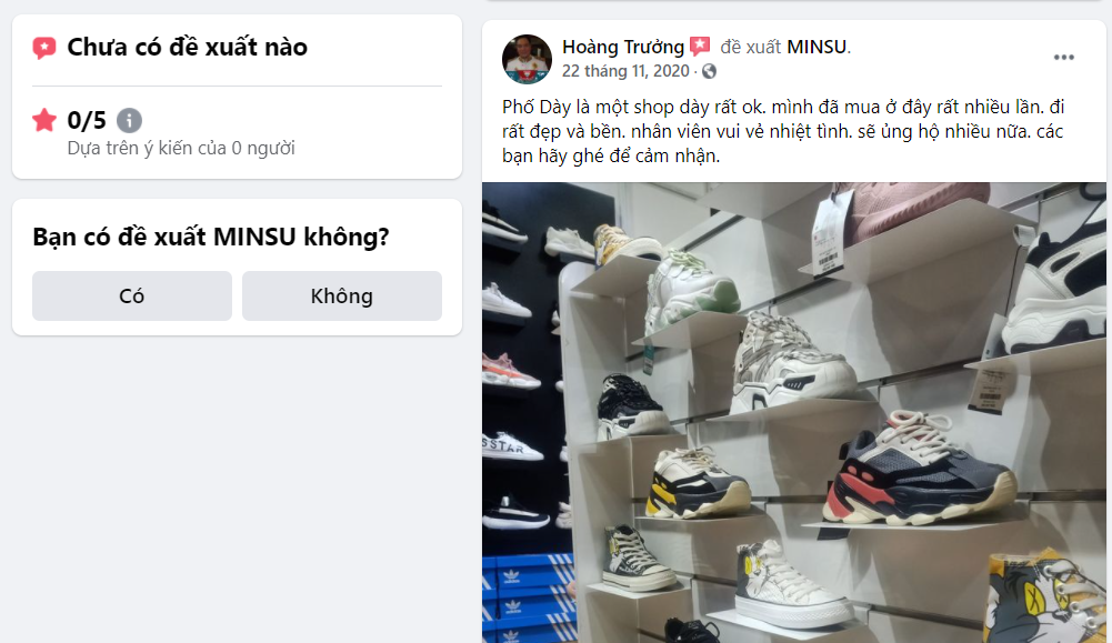 feedback khách hàng về shop giày MINSU