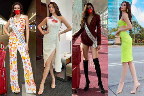 Trang phục di thi của Khánh Vân