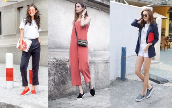 Giày mọi nữ cùng phong cách đường phố