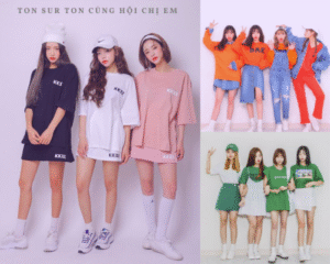 mix đồ cùng nhóm bạn thân