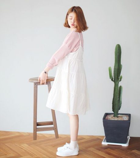 Giày Bata trắng phong cách Ulzzang