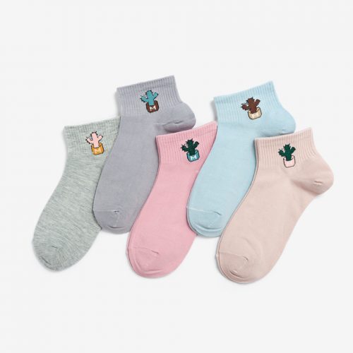 ất nữ cổ ngắn in/thêu họa tiết nhỏ