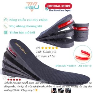 Lót giày Tăng Chiều Cao Đệm Khí Cao Cấp Chất Liệu Cao Cấp M5502