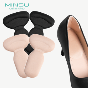 Miếng Lót Gót Giày 4D Bảo Vệ Gót Chân MINSU M5508 Đệm Chống Rớt Gót, Trầy, Đau Chân, Bị Rộng Chuyên Cho Giày Cao Gót Nữ