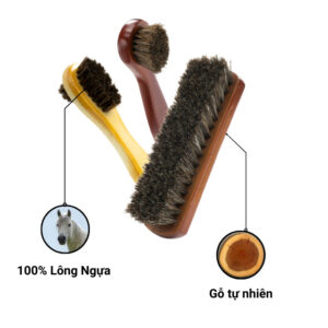 Bộ bàn chải đánh xi giày da cơ bản.