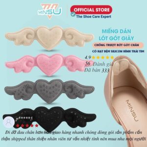 Miếng Lót Đệm Gót Giày Có Hạt Silicon MINSU M5519