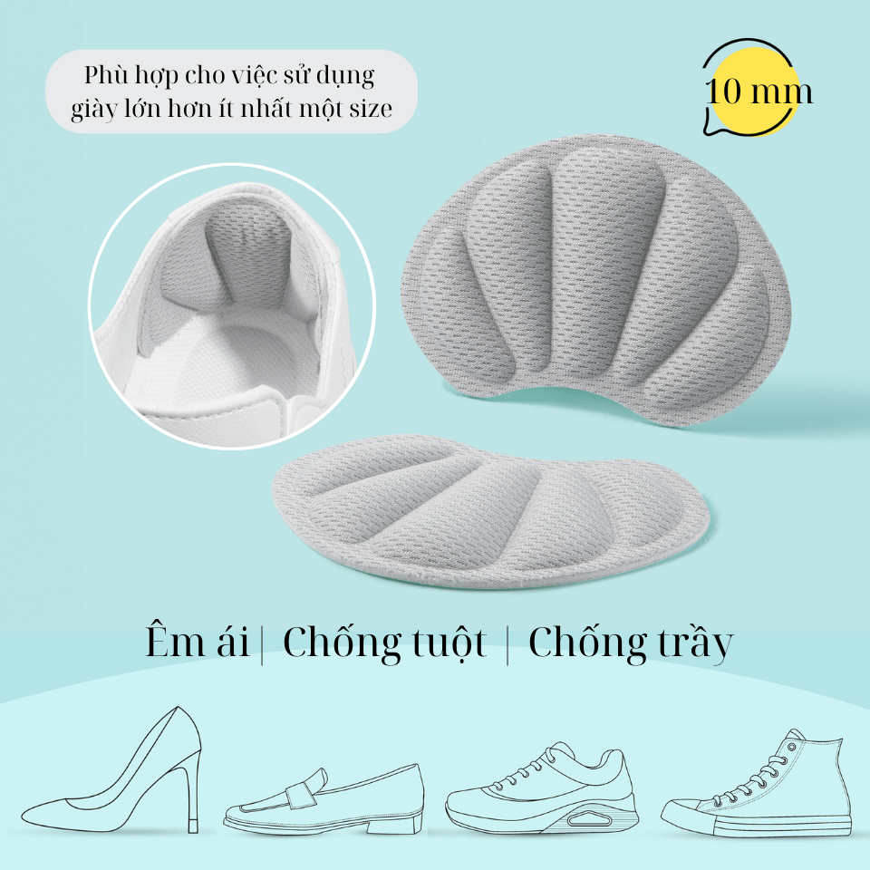 Miếng đệm gót giày vỏ sò 4D MINSU M5514 - Ảnh 4