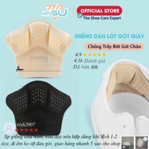 Miếng Dán Lót Gót Giày 5D Chống Rộng MINSU M5510 Lót Đệm Có Hạt Silicon Bảo Vệ, Chống Trầy Cho Giày Cao Gót Thể Thao
