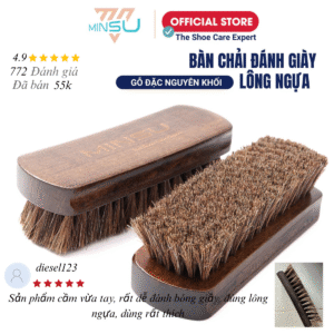 Bàn Chải Đánh Giày Lông Ngựa Cao Cấp MINSU M2414 Chuyên Dùng Vệ Sinh Giày Sneaker, Giày Da Lộn, Nubuck - Loại Lớn