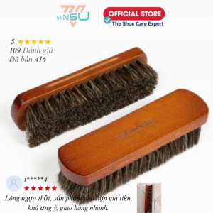 Bàn Chải Đánh Giày Lông Ngựa Horsehair Cao Cấp MINSU M2425 Chuyên Dùng Vệ Sinh Giày Sneaker, Giày Da - Loại Lớn